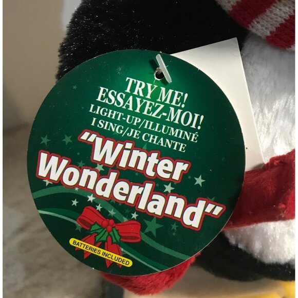 Dandee Animated Singing Penguin With Hat & Scarf Winter Wonderland 12” - Picture 8 of 8